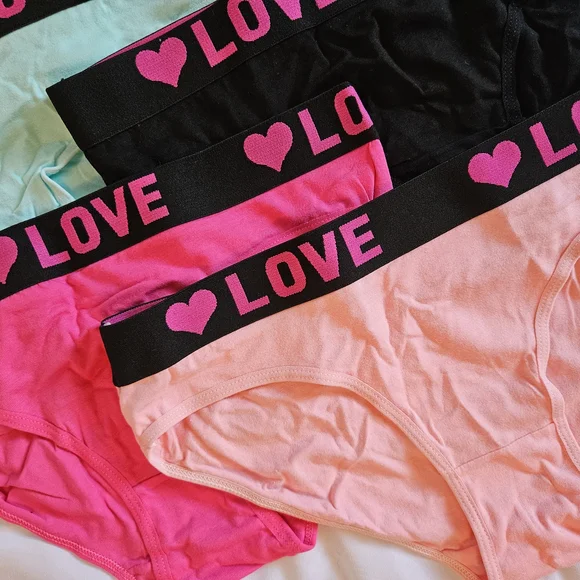 Colorful Love Print Panties Set BRAND NEW 6 Total - Picture 4 of 7